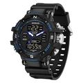 Montre Digitale SANDA pour Hommes Montre de Sport en Plein Air Mode Montre-bracelet Lumineuse Chronomètre Réveil Compte à Rebours Montre TPU