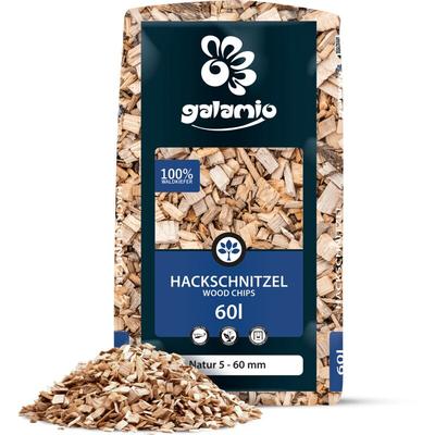 Galamio - Holzhackschnitzel Natur 60l x 13 Sack 780l