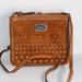 Nine West Bags | Beautiful Nine West Jada Crossbody Bag Caramel With Stripes 7.5 X 9 In | Color: Brown | Size: Os