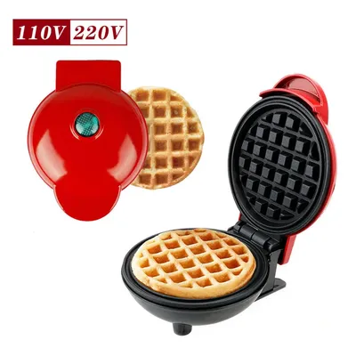 Eggette Machine Pan Breakfast Waffle Molds Mini Waffle Pot Egg Cake Oven Mini Electric Waffles Maker