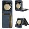 Handy Hülle Handyhüllen Für Samsung Galaxy Z Flip 5 Flip-Cover Kartenschlitz Stoßresistent Retro PC PU-Leder