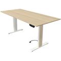 Kerkmann Höhenverstellbarer Steh-Sitz-Tisch (elektrisch) »Move 1 Advance« 180 cm Gestell weiß, 180x123x80 cm