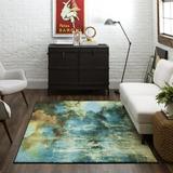 Blue/Green 60 x 0.41 in Area Rug - Mohawk Home kids Glaicer Abstract Tufted Polyester Area Rug Polyester | 60 W x 0.41 D in | Wayfair
