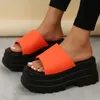 Frauen Hausschuhe Flip-Flops Damen Sommer Mode Keil Heels Schuhe Frauen Hohe Plattform Hausschuhe Outdoor Sandalen Plus Größe 35-43