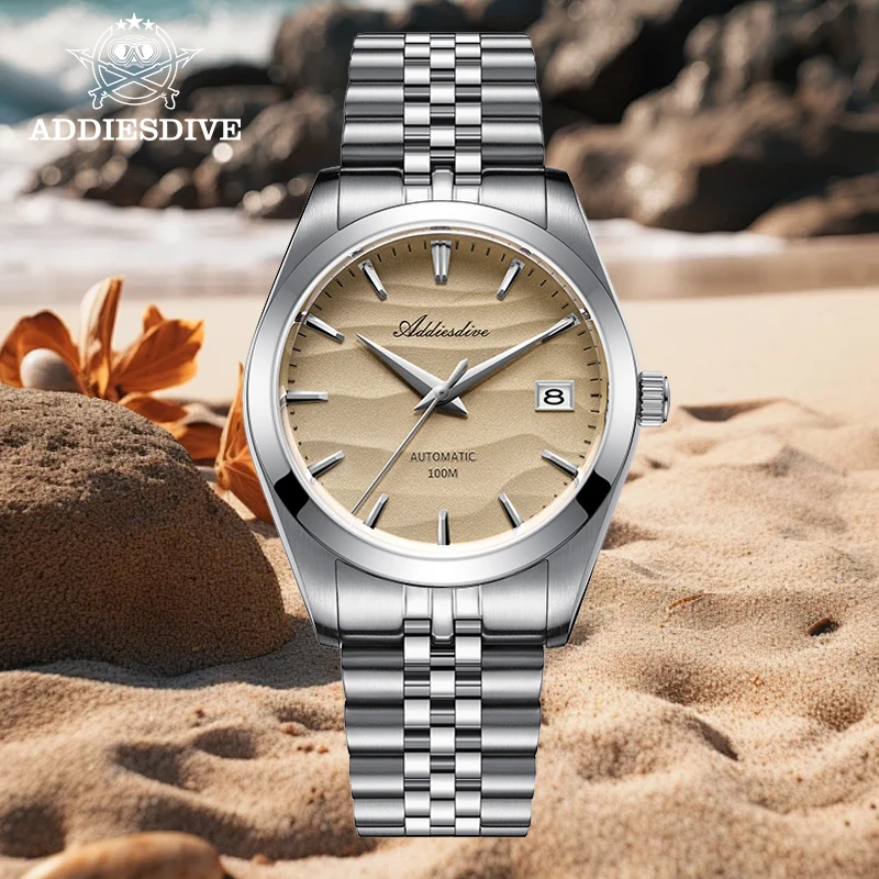 Addiesdive Uhr neue nh35 automatische Saphirglas 100m wasserdichte mechanische Armbanduhr 316l Edelstahl 39mm Uhr für Herren Image