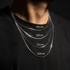 Punk Hip-hop 2 MM Schlange Link Kette 925 sterling silber Halskette für Männer Frauen Silber