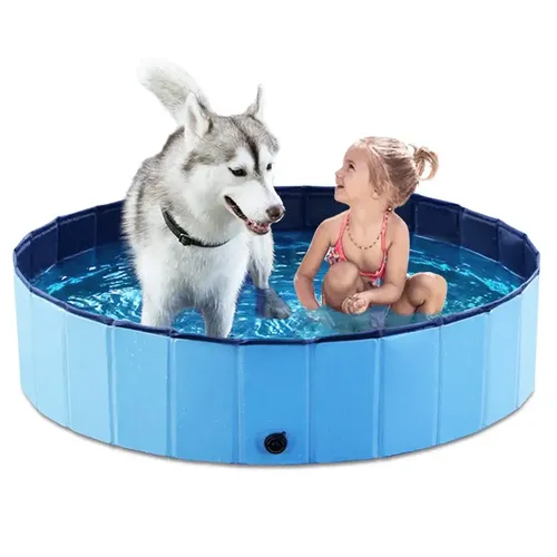 Faltbares Hunde becken zusammen klappbares Hundes chwimmbad tragbares Kinder becken Haustier becken