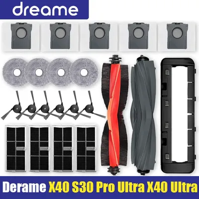 Dreame bot x40 ultra/x40 pro/s30 pro ultra ersatzteile zubehör hauptrolle seiten bürste hepa filter Image