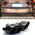 Punta di scarico per auto tubo di scarico per auto in fibra di carbonio per Audi A6 A7 A5 A4 A3 Up RS3 RS4 RS5 RS6 RS7 Look ugello di punta del silenziatore del tubo di scarico
