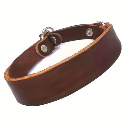 TEMU And Comfortable Widened Collar For Dogs, Made Of Soft Leather And Featuring A , In Sizes Image