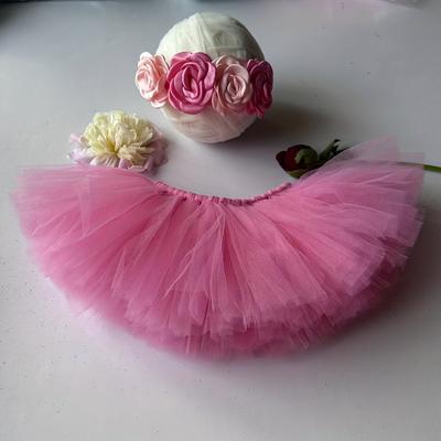 Adorable Pink Newborn Tutu & Flower Headband Set - Perfect For Newborn Photos!