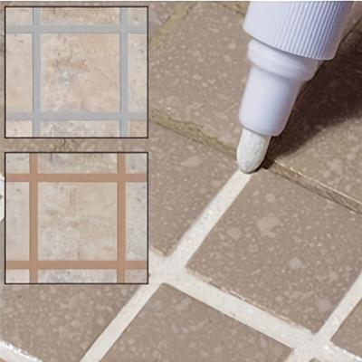 Waterproof Tile Repair Pen - White Tile Refill Grout Pen For Mouldproof Filling, Porcelain Bathroom Paint Cleaner For Hotel