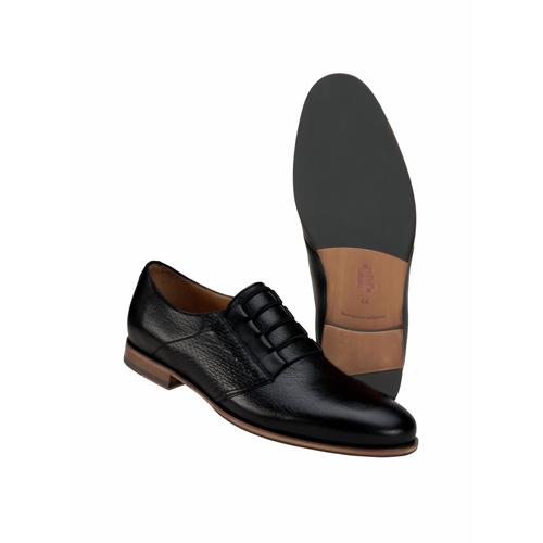 Franz Gustav Herren Derby Schuh Schwarz einfarbig