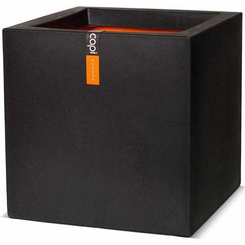 Blumentopf Urban Smooth Quadratisch 50 x 50 x 50cm Schwarz KBL904 Capi Schwarz