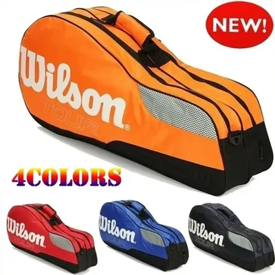 Wilson Large Capacity Outdoor Waterproof Badminton Tennis Racket Bag Golf Bag Put Sneakers Sports