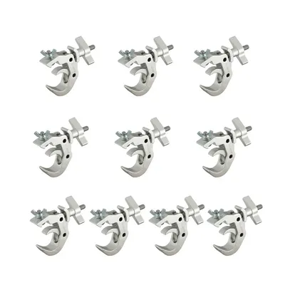 10pcs/lot Stage Light Fold Hook Stage Lighting Clamp Aluminum Steel Truss Folding Beam Black Silver