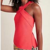 Anthropologie Tops | Anthropologie Textured Criss Cross Neck Halter | Color: Pink/Red | Size: S
