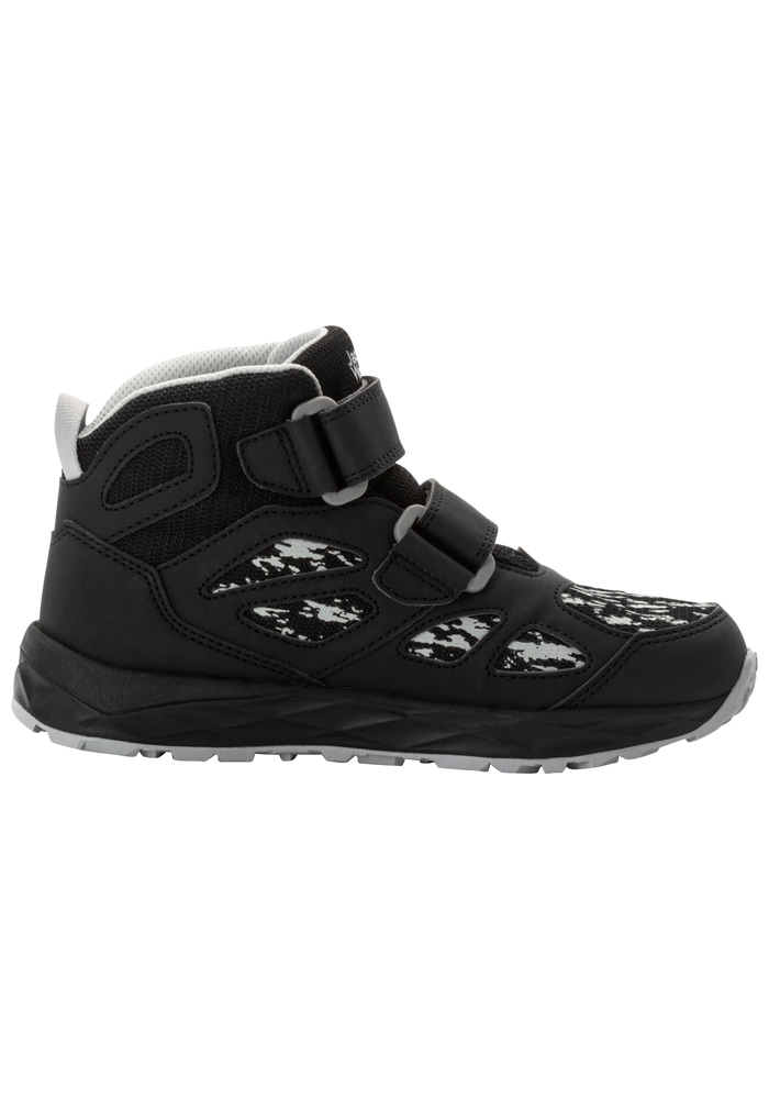 Sneaker JACK WOLFSKIN "WOODLAND 2 TEXAPORE MID VC K", Kinder, Gr. UK13-EU32, Normalschaft, grau (phantom), Hauptmaterial: Synthetic ; ;Second Material: Textile; Futter: Texapore Core ;Sole: Rubber / EVA; 100% Rubber/ EVA, Schuhe Image