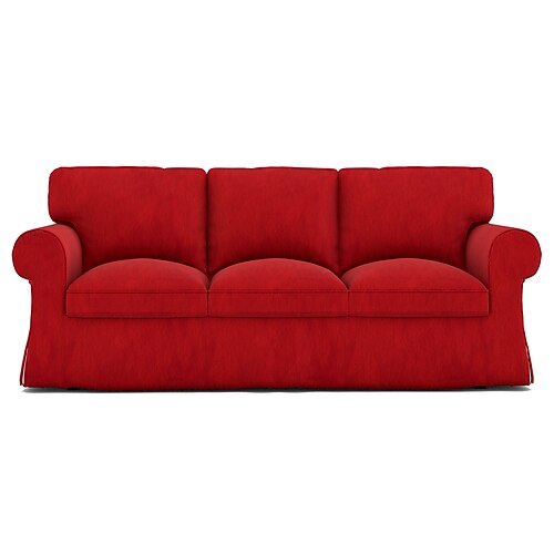 Sofaüberwurf 100% Baumwolle 3-Sitzer Sofa Bezug Einfarbig Gesteppt Image