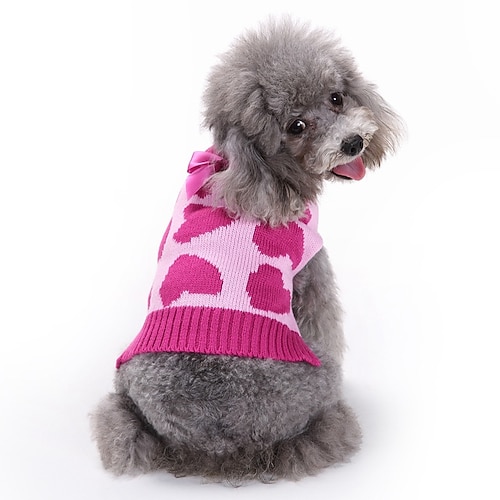 Hund Katze Pullover Jumper Elegant Niedlich Winter Atmungsaktiv Weich Waschbar Bequem Weihnachten Outdoor Alltagstauglich Hundebekleidung for Bichon Frise Zwergspitz Baby Haustier Papillon Klein Image