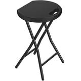 Latitude Run® Portable Folding Stool - 500Lbs Capacity, Stable X-Shaped Structure, Easy To Carry 12.99 W x 11.42 D in/white in Black | Wayfair