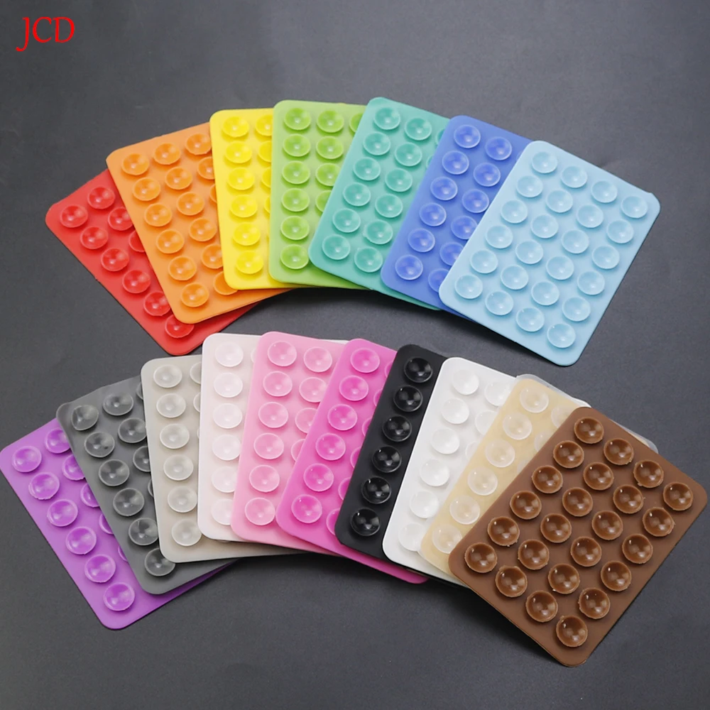 2 stücke Verdickte Silikon Saugnapf 24 Quadratische Saugnäpfe Handy Tablet Gepäck Saugnapf Universal Ladegerät Leder Fall Image