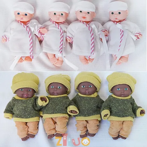 Reborn Puppen 12cm Simulation Bebe Reborn 1/12 Puppe mit Kleidung Palm Munecas Sportswear Puppen für
