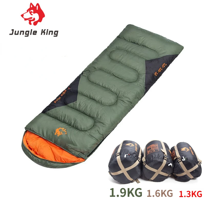 JUNGLEKING CY0904 Camping-Schlafsack, ultraleicht, wasserdicht, für 4 Jahreszeiten, warmer Umschlag, Rucksack-Schlafsäcke für Outdoor-Wandern Image