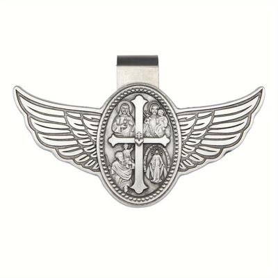 St Christopher Visor Clip Saint Christopher Medal For Car Accessories Bless Driving Safety Gift For Parent, Family, Friend, Driver