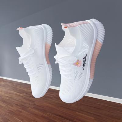 TEMU 2024 New Breathable Soft Sole Stomach -looking Women's Outdoor Sports Couple Home Casual Running Shoes Women's Cute White Shoes