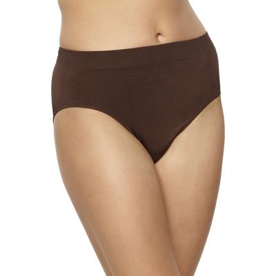 Plus Size Women's Body Smooth Hi Cut Seamless Brief Panty by Paramour by Felina in Cocoa (Size M)