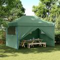 vidaXL Tendone per Feste Pieghevole Pop-Up con 4 Pareti Verde