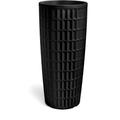Cache-pot rotondo in resina 'Tyle' altezza 85 cm. Nero