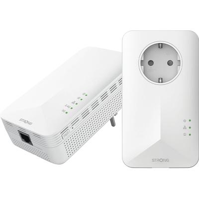 STRONG Reichweitenverstärker "Powerline 1000 Mbit/s Set (2 Einheiten)", weiß (weiß 4), B:15,6cm H:8,5cm T:17,7cm, Router