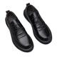 DIGJOBK Men's Shoes Men Leather Shoes Casual Big Toe Soft Sole Dress Versatile Business Lace-Up Breathable Style(Size:9.5 UK) Schwarz