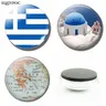 Die Republik von Griechenland Flagge 30 MM Kühlschrank Magnet Flagge von Griechenland Glas Dome