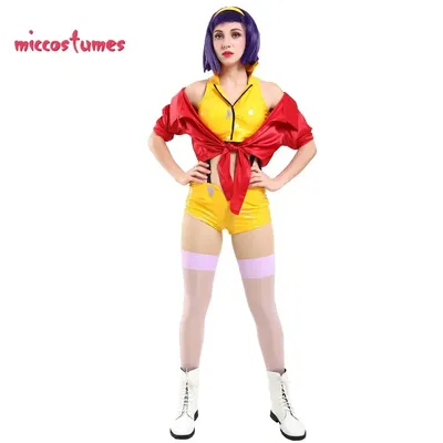 Frauen Anime Faye Cosplay Kostüm mit Stirnband und Socken für Frau Halloween Cosplay Outfit Image