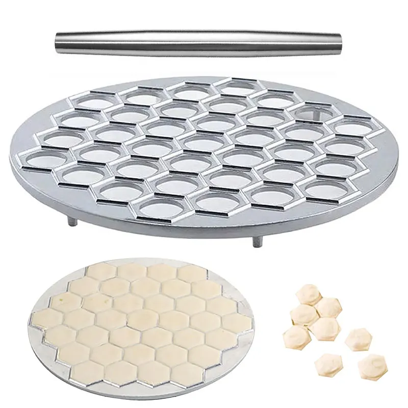 Aluminium Ravioli Maker Nudeln Form Fleisch Knödel Form 37 Löcher Knödel Gebäck Drucks ch neider Home Küchen werkzeuge Image