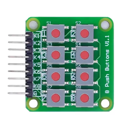 2x4 Tastatur 4x2 Tastatur 8 Drucktasten V1.00 Tastatur Matrix Tastatur Taste für Arduino AVR PIC 2*4 Modul AVR PIC Image