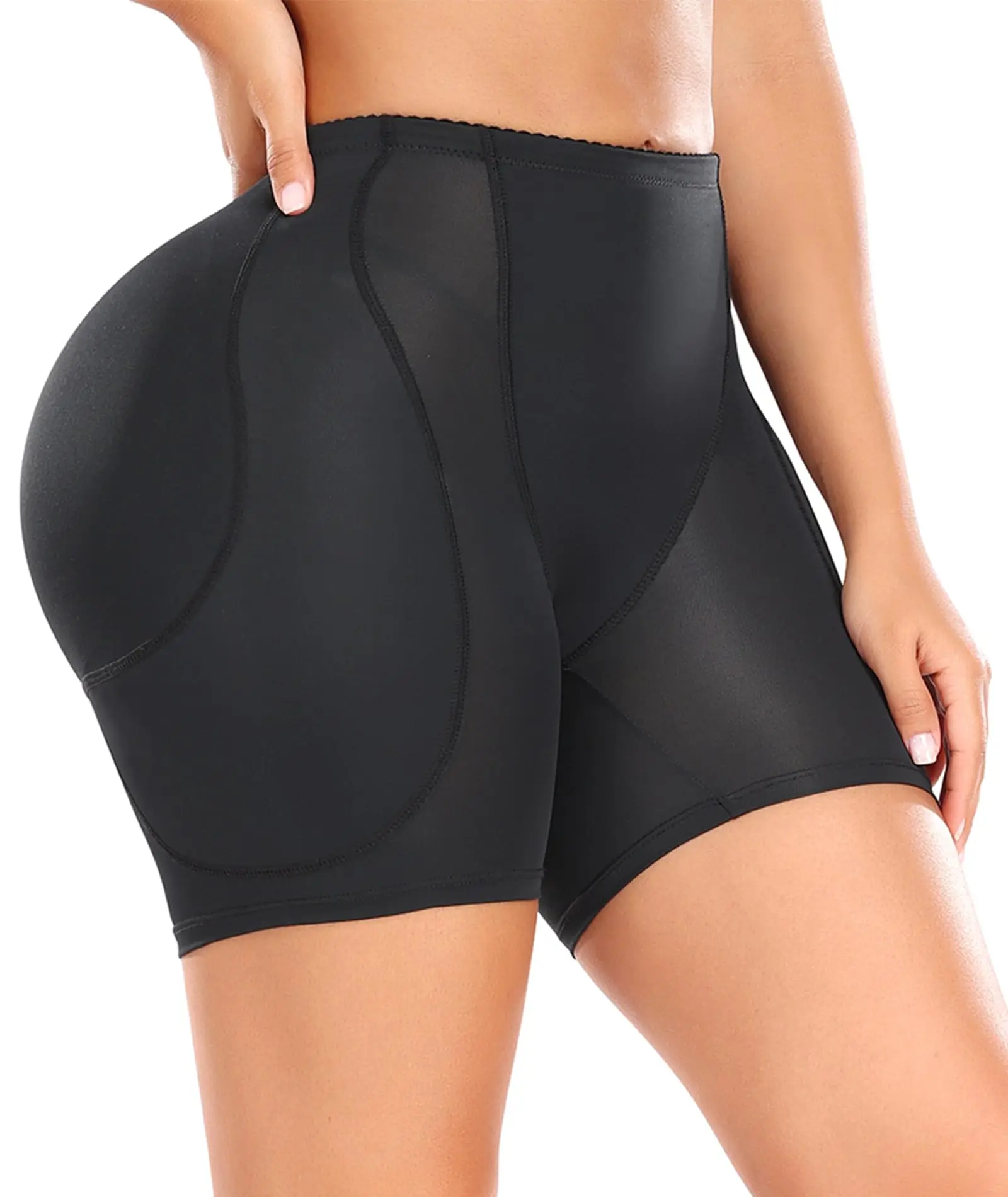 POP CLOSETS Damen-Höschen mit Hüftpolsterung, Booty-Lifter, dickerer Enhancer, herausnehmbare 4-Pads, Kontrollhöschen für größeren Hintern Image