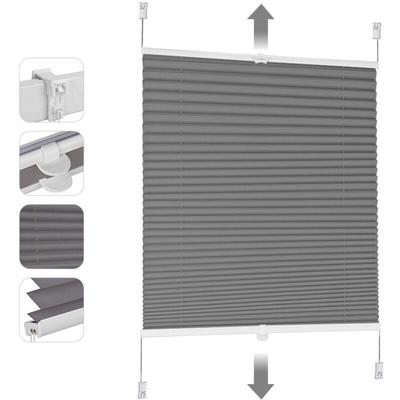 Sekey - Plissee ohne Bohren Verdunkelung, Fenster Plissee Klemmfix Jalousie, Verspannt Blickdicht Image