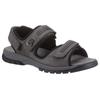 Sandale WALDLÄUFER "Harald", Herren, Gr. 9,5 (44), grau, Nubukleder, sportlich, Schuhe, Sommerschuh, Klettschuh, Outdoorsandale, mit Klettriemchen, H-Weite
