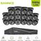 1080P Kit Videosorveglianza Sicurezza 16CH dvr Esterno ir Telecamere Visione Notturna Monitor