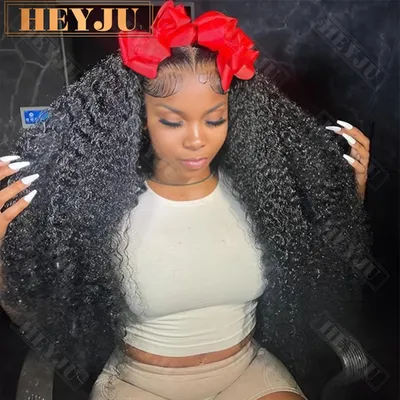 200 Density Frontal Lace Wigs Human Hair Curly Wigs For women Deep Wave 13x6 Hd Lace Frontal Wig