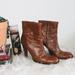J. Crew Shoes | J. Crew Vintage Cognac Leather Heeled Ankle Boots | Color: Brown | Size: 8