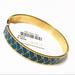 J. Crew Jewelry | J. Crew Green & Gold Etched Bangle Bracelet New | Color: Gold/Green | Size: Os