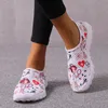 Krankens ch wester flache Schuhe Frauen drucken atmungsaktive Turnschuhe Slip-On leichte rutsch feste Wohnungen Damen Soft Bottom Loafer Casual Sport Mocasines schuhe damen spring shoes flat shoes