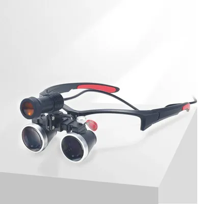 Dental Loupes 2.5/3.5X Magnifier Lab Medical Magnification Binocular Magnifier Headlight Headlamp 5W