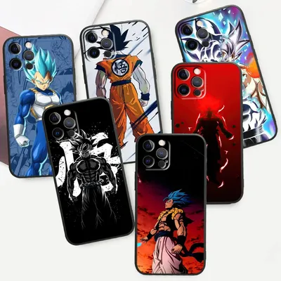 Luxury D-Dragon Ball Goku For iPhone 15 14 13 12 11 XS XR X 8 7 SE Pro Max Plus Mini Black Phone Case