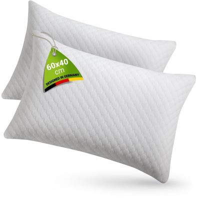 Juskys - Kissen 40x60 cm für Bett - 2er Set Kopfkissen mit Memory-Foam Füllung - Kissenfüllung Image